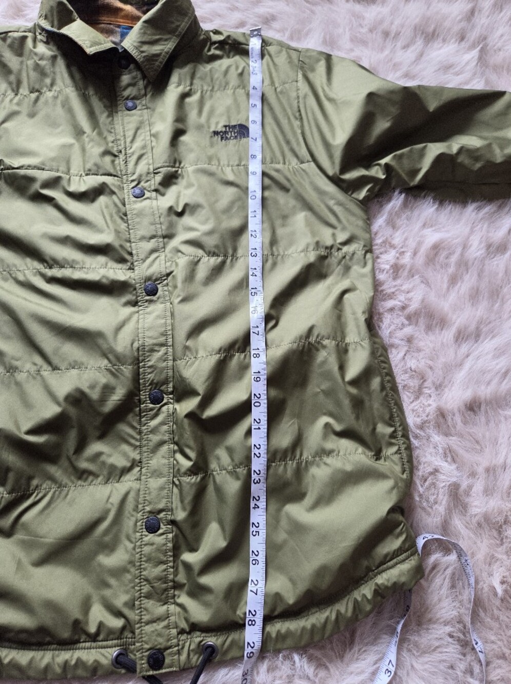 The North Face Men's Olive Green Insulated Coach Jacket - Picture 6 of 6
